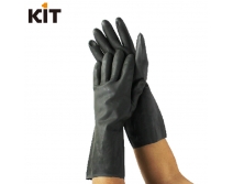 KIT黑色氯丁橡胶防化手套 耐磨耐油防腐蚀 耐酸碱工业手套