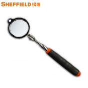 钢盾（SHEFFIELD）带灯圆形伸缩万向检测镜 发动机底盘放大检测镜 车底检查汽修工具 中